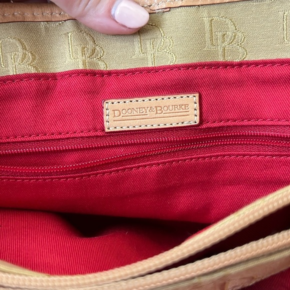 Vintage Dooney & Bourke Signature Monogram DB Logo Canvas/Leather Shoulder Bag - Picture 8 of 13